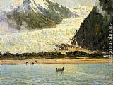 Thomas Hill Canvas Paintings - The Davidson Glacier